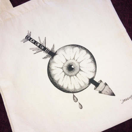 Tote bag Illustré « Oeil » 100% coton bio